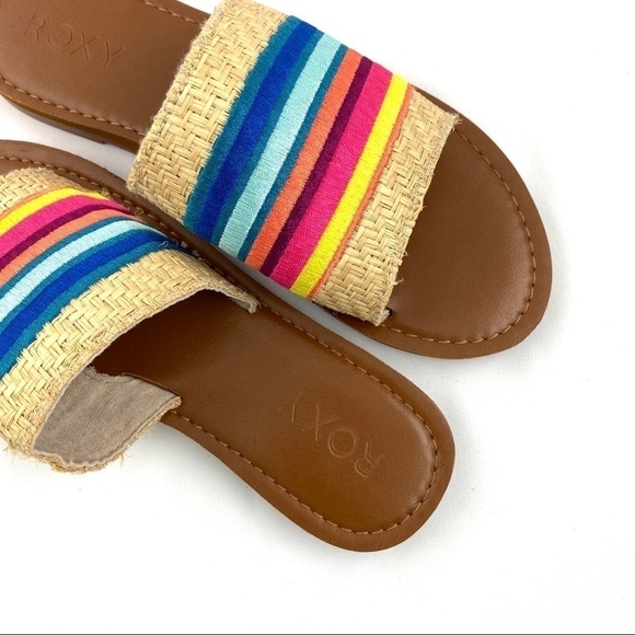 NWOT Roxy Kaia Slim Women's Beach Summer Sandals in Multicolour Straps Sz 7 - Picture 5 of 11